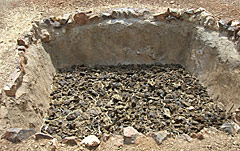 un bac à compost dans le village de Boundou